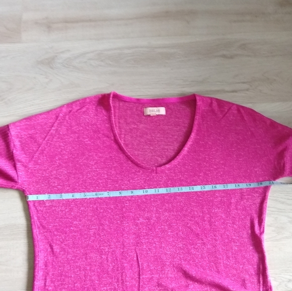 Per Se V-neck lightweight sweater, heathered pink, medium - Picture 7 of 10